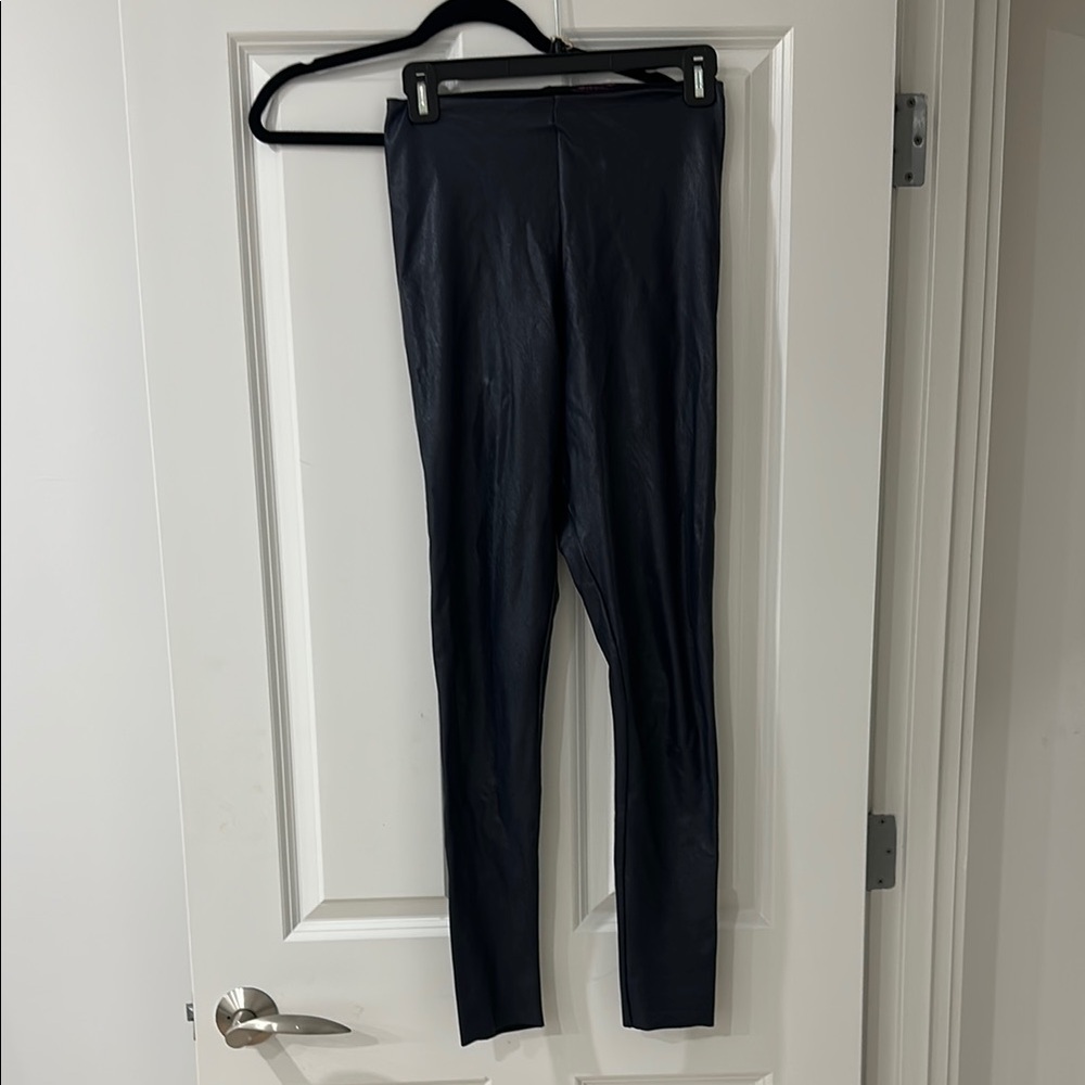 NWOT Commando Navy Faux Leather Leggings